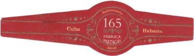Partagás 165 Aniversario Humidor band
